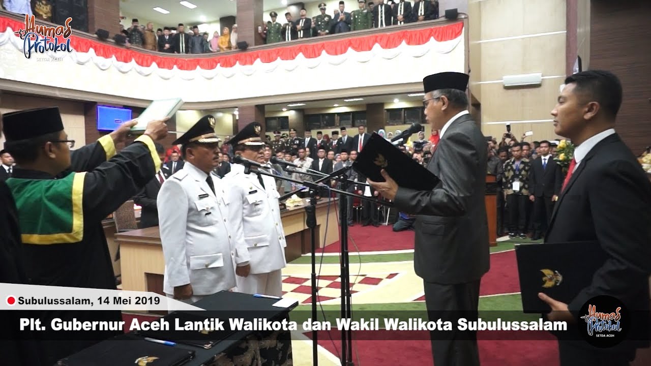 Plt. Gubernur Aceh Lantik Walikota dan Wakil Walikota Subulussalam