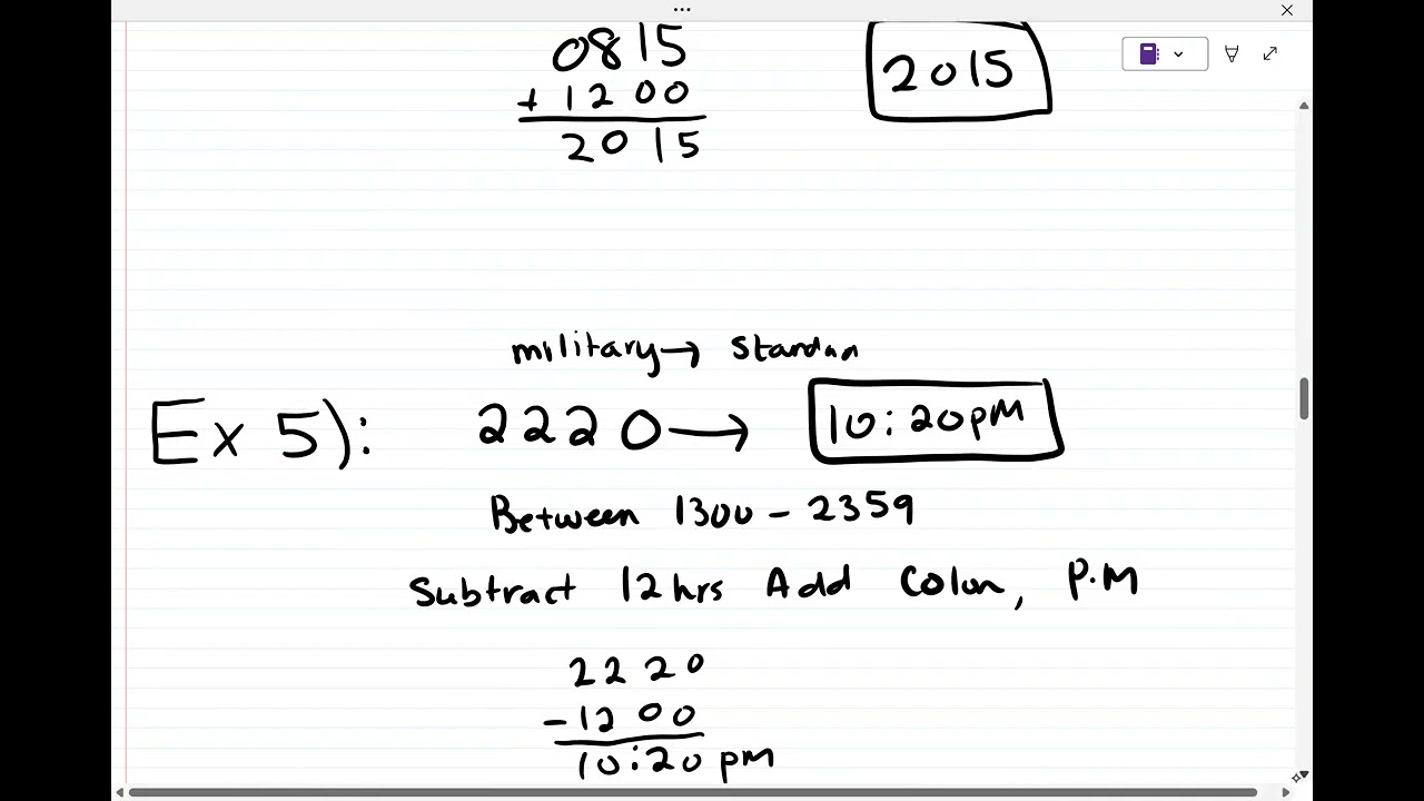 Dosage Calculation: Converting Between Military And Standard Time