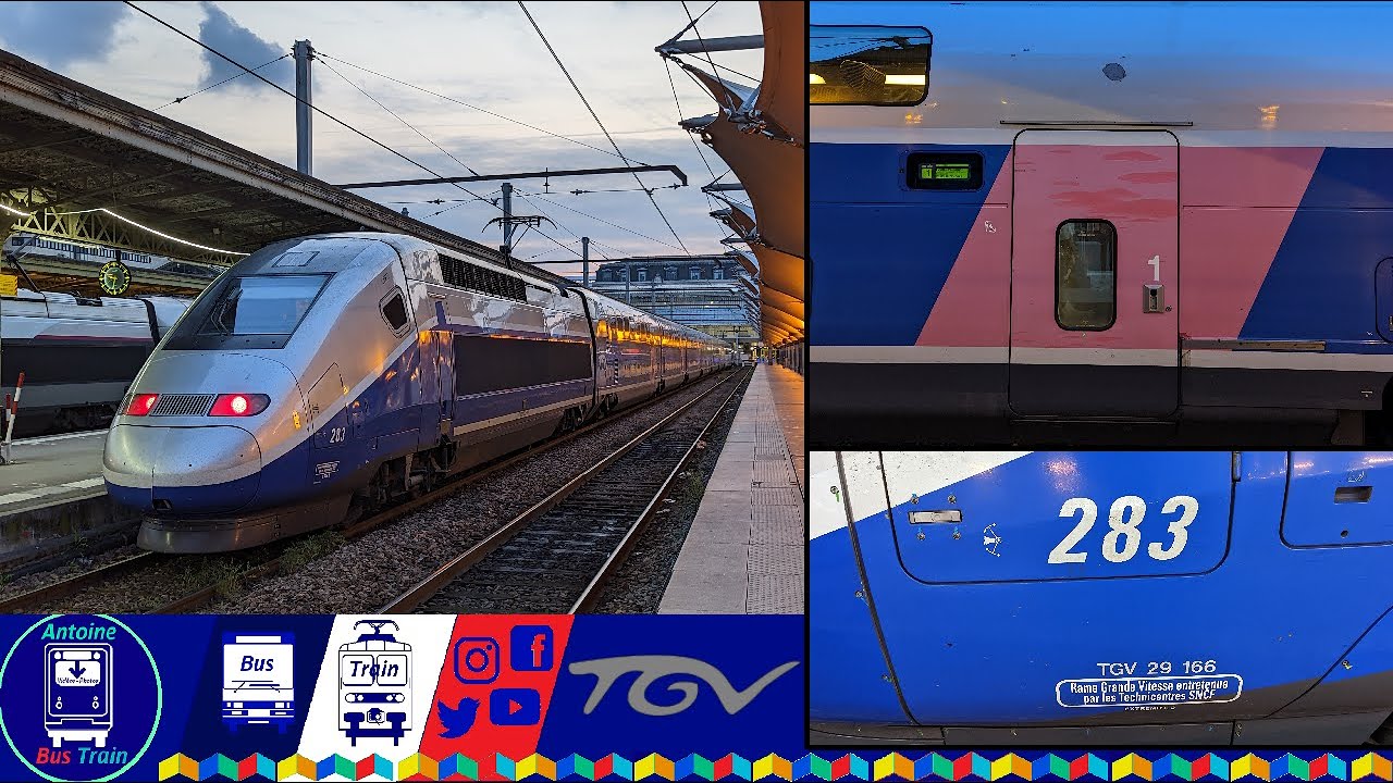 Le dernier TGV bleu et gris à Paris Gare de Lyon.