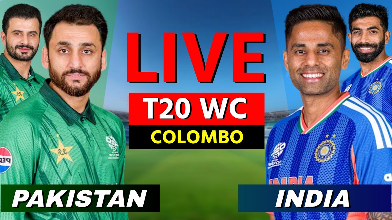 🔴 IND vs PAK, T20 World Cup 2026, Live Cricket Match Scores, Commentary | 1st Innings, IND BAT