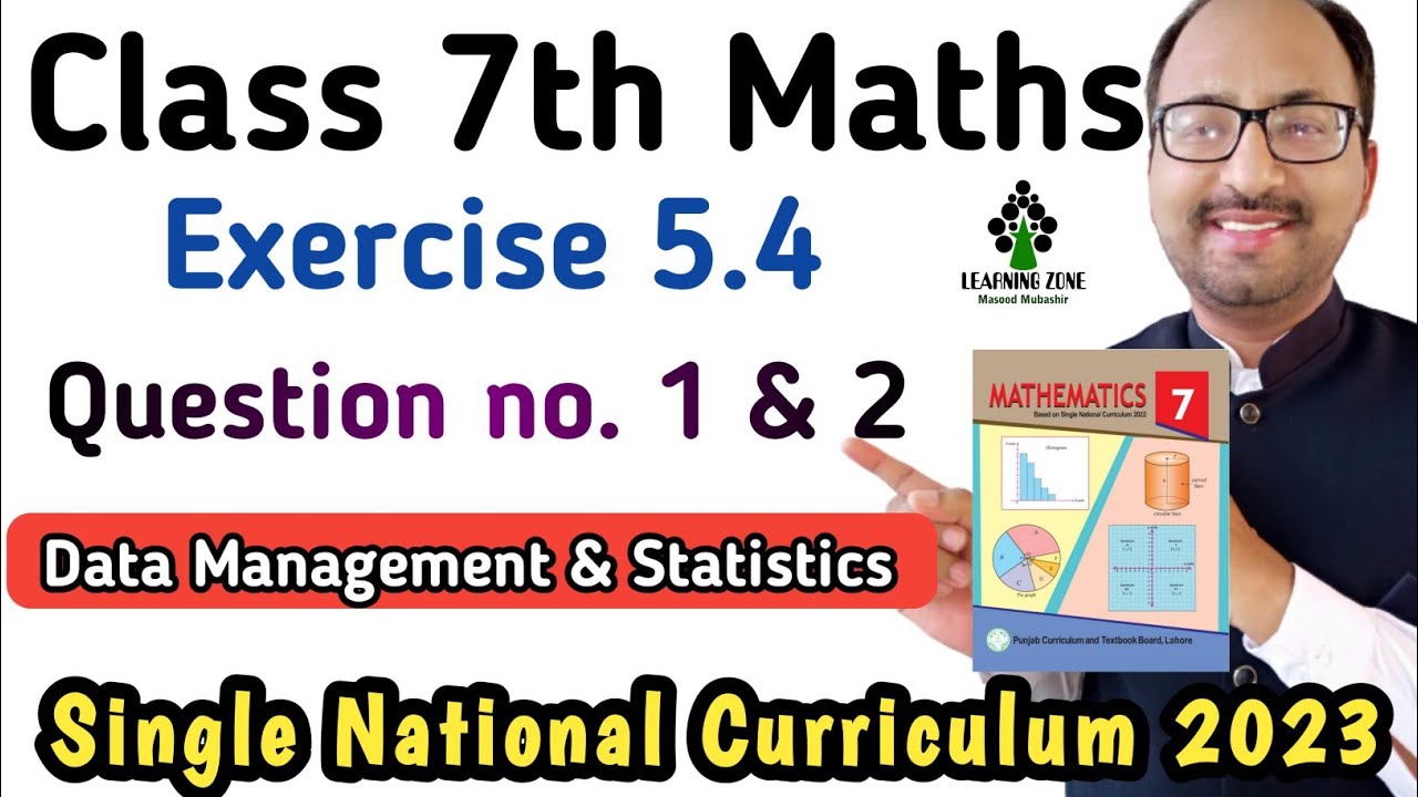 Class 7 Maths New Book 2023 | Chapter 5 Exercise 5.4 Question no. 1 & 2 Class 7 PTB | Probability |