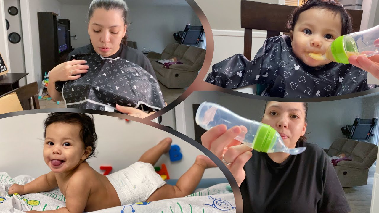 Cita de los 6 meses 💉👨🏼&zwj;⚕️ | bottle spoon feeder 🥄 probando cosas nuevas con mi beb&eacute; 👶🏻💙🙌🏻