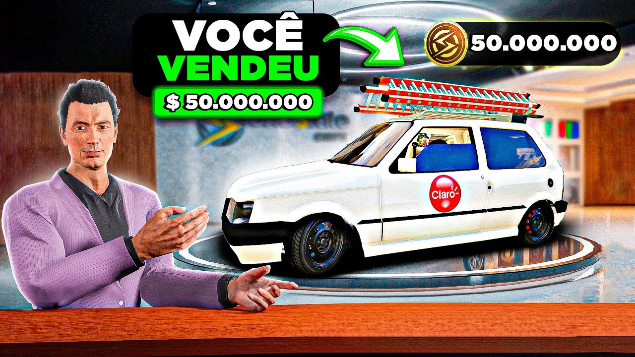 O MELHOR VENDEDOR DE CARROS (UNO COM ESCADA) GANHEI MILHÕES NO ONE STATE RP