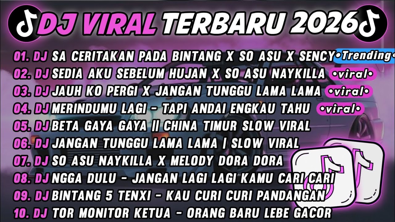 DJ TIKTOK TERBARU 2026🎵DJ SA CERITAKAN PADA BINTANG X SO ASU X SENCY🎵DJ SEDIA AKU SEBELUM HUJAN