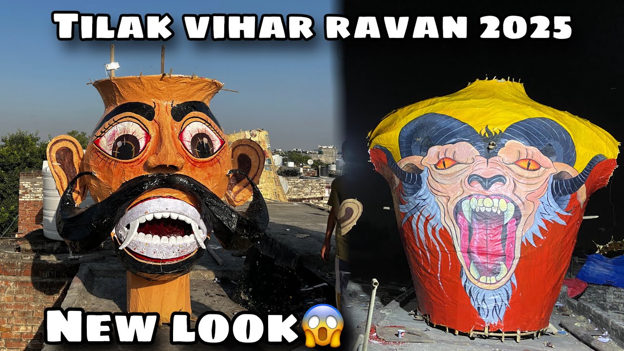 Tilak vihar ravan 2025|how to make ravan dusshera 2025😱