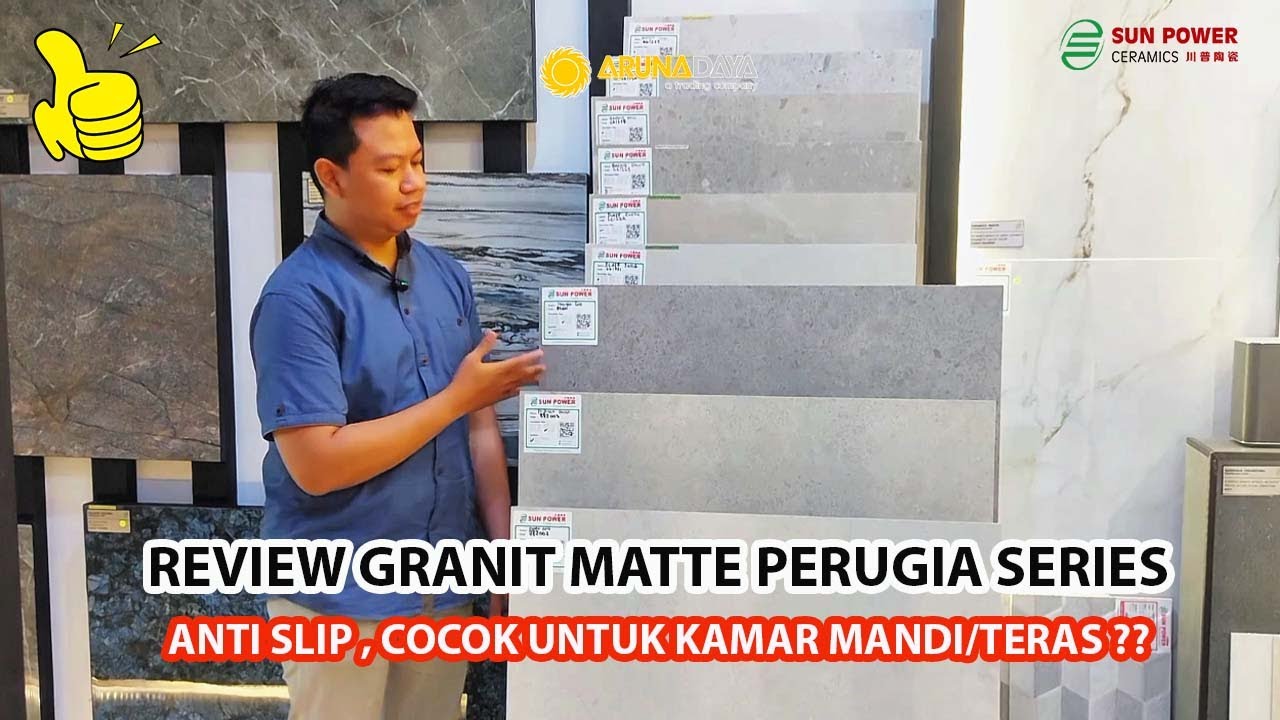 REVIEW - Granit Matte Sun Power 80x80CM "Perugia Series"  Anti Licin dan Anti Slip??