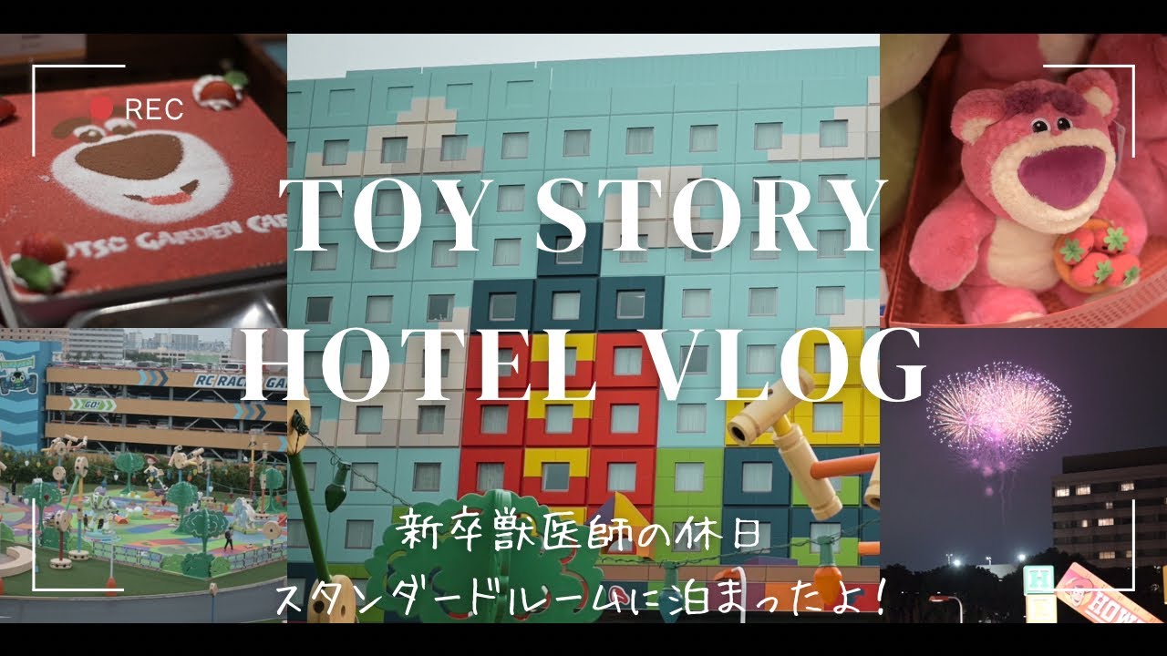 【新卒獣医師の休日】トイストーリーホテル初宿泊vlog✨スタンダードルームからの景色ってどんな感じ？