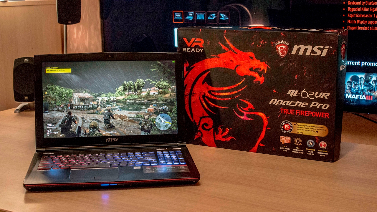 The MSI GE62VR 6RF Apache Pro (GTX1060) Unboxing by Tanel