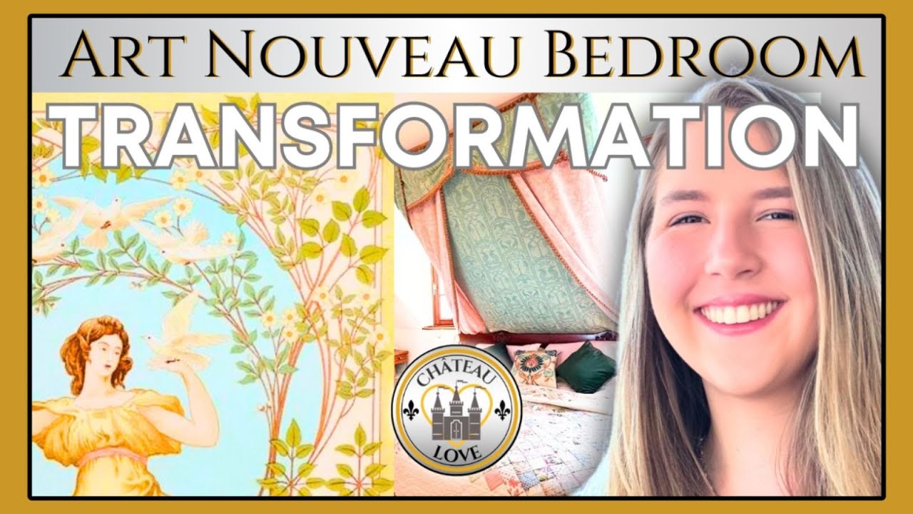 ART NOUVEAU Bedroom🌟 - 24 Hour Chateau DIY TRANSFORMATION | Before, After & Big Reveal 🏰💖
