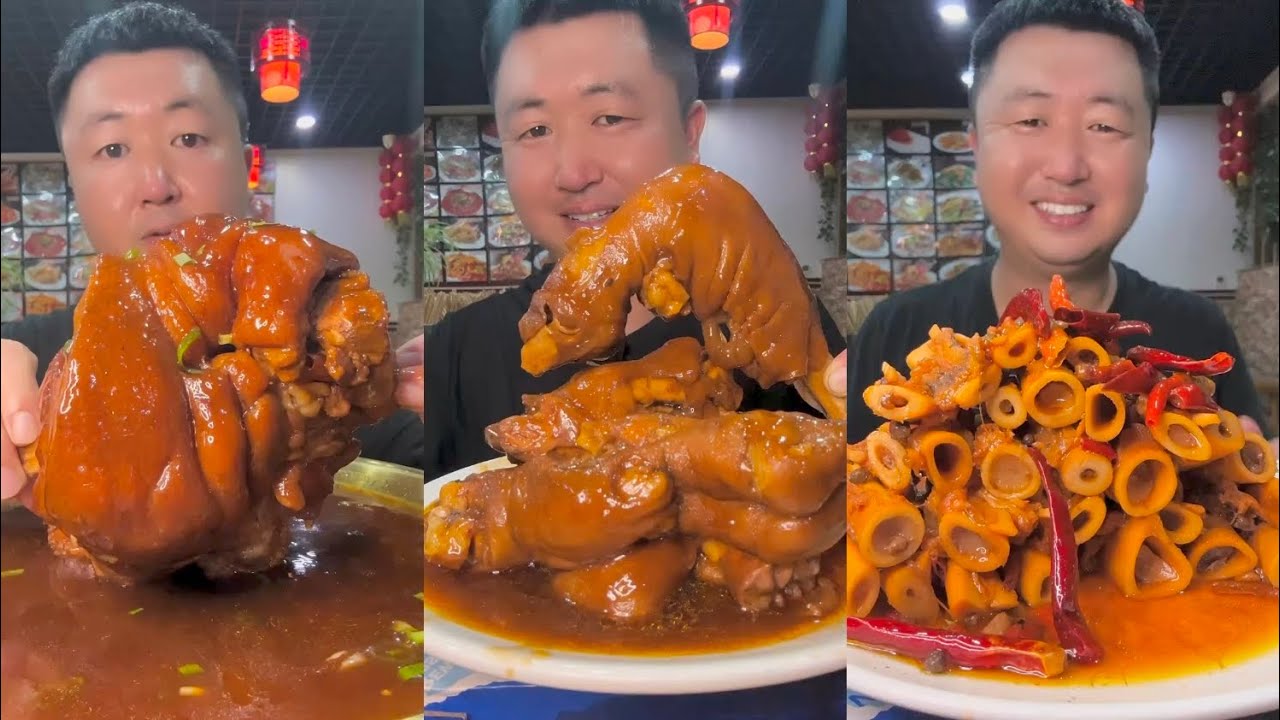 Massive Braised Pork Knuckle & Spicy Bone Marrow Tubes! 🍖🌶️ Ultimate ASMR Feast