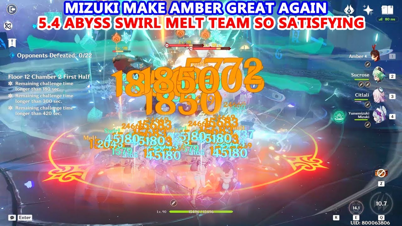 Mizuki Make Amber Great Again | 5.4 Abyss Swirl Melt Team So Satisfying