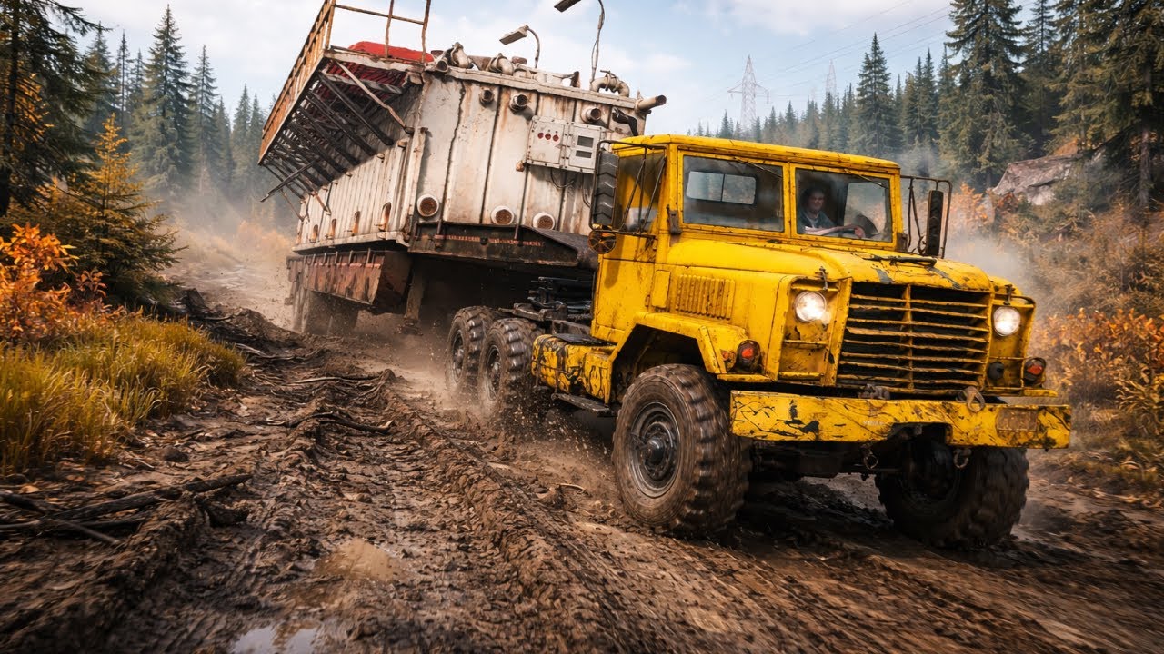 Pulling a 100,000 MHz Transformer With an Old 6-Wheel Truck