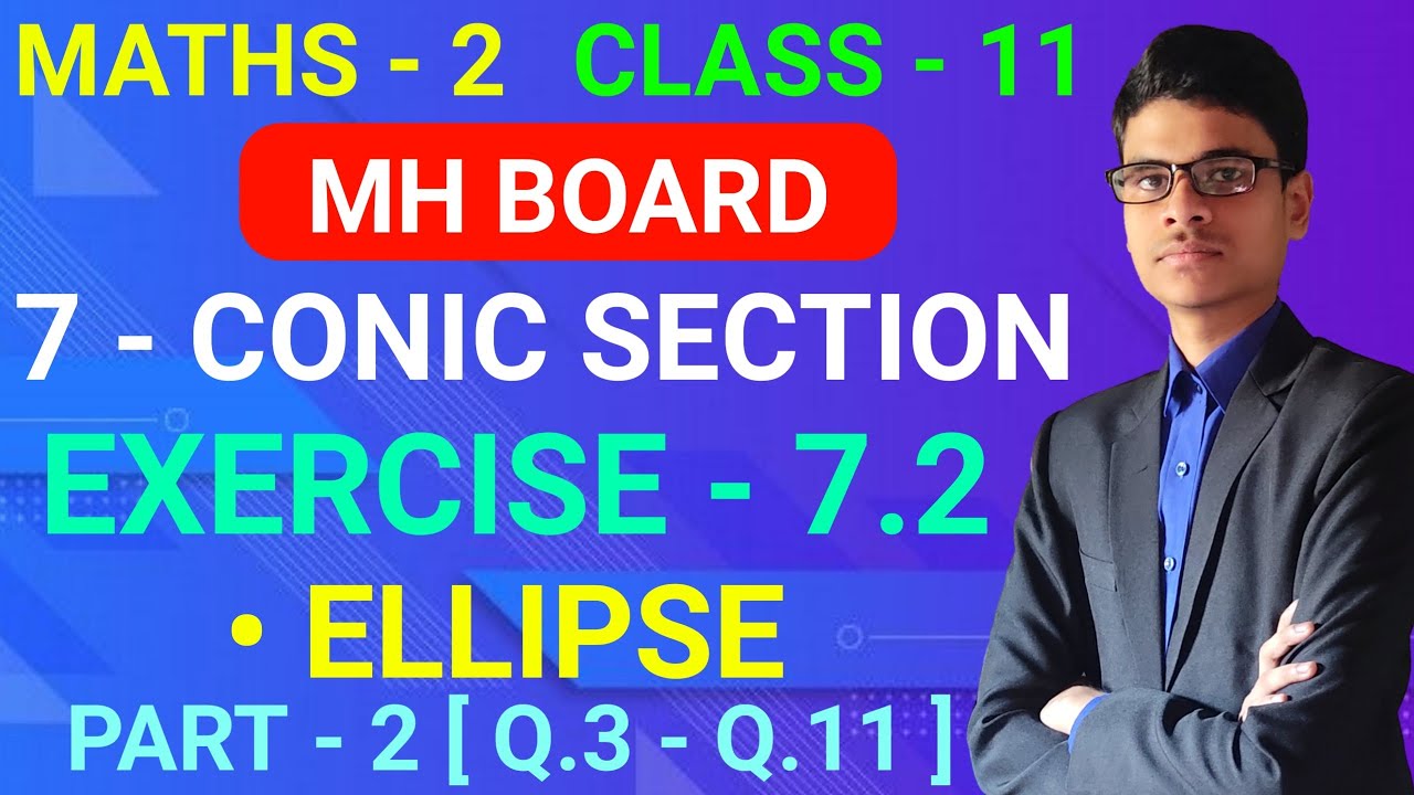 Exercise 7.2 | Part - 2 [ Q.3 - Q.11 ] | Class - 11 | Ellipse | MH Board | 7 - Conic section |