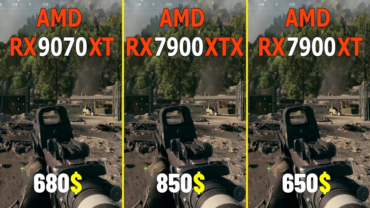 Test RX 9070 XT vs RX 7900 XTX vs RX 7900 XT Test at 1440P 4K Native - RT - DLSS/FSR