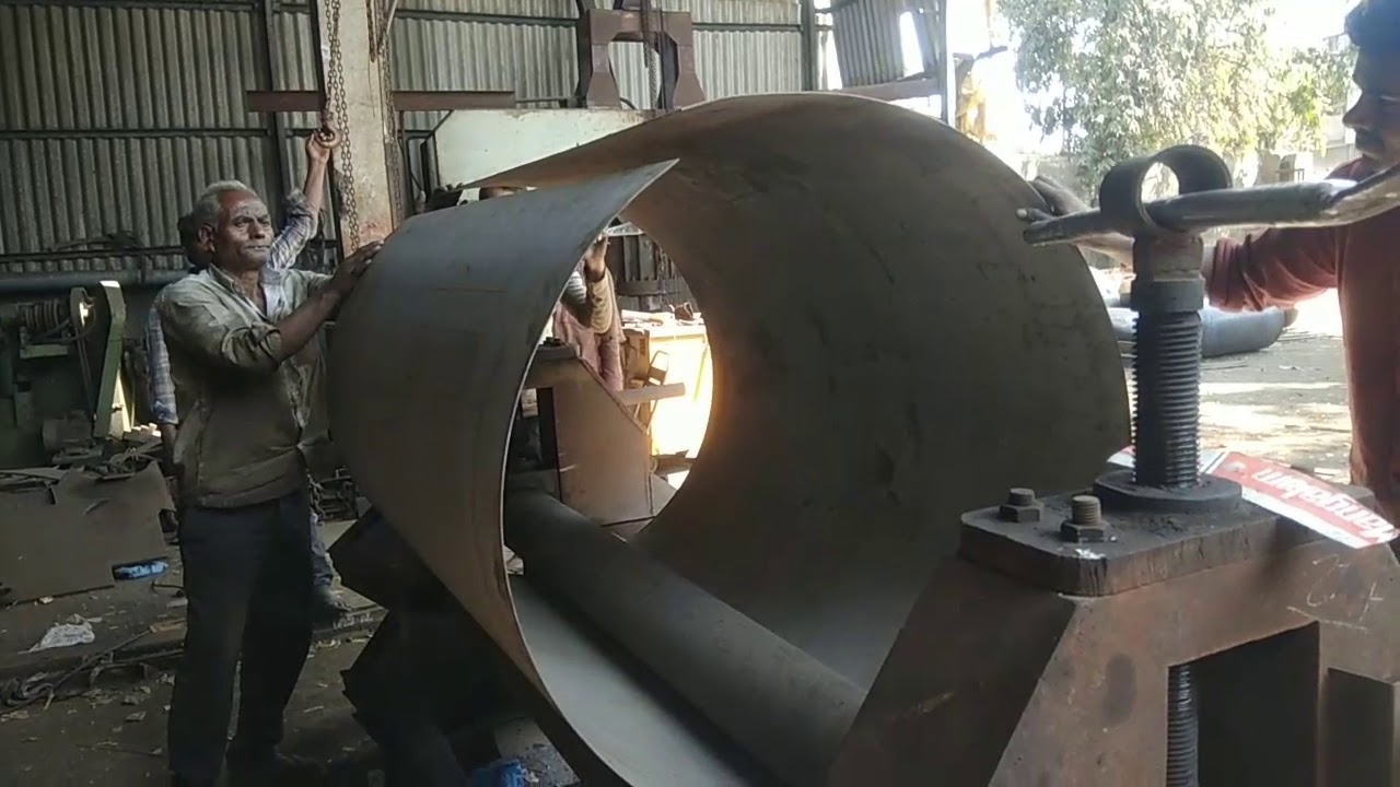 Rolling machine|| Shell bending on rolling machine|| Rolling machine working||Plates rolling machine