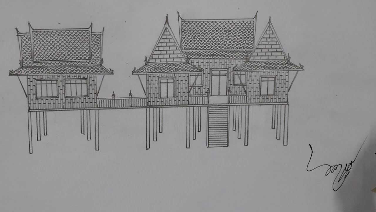 How to draw Ancient Millionaire House | How to draw Luxury villa