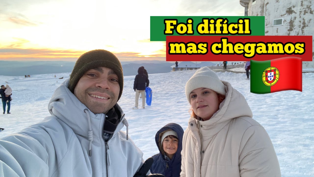 PÔR DO SOL NA SERRA DA ESTRELA EM PORTUGAL 🇵🇹 NEVE EM PORTUGAL 