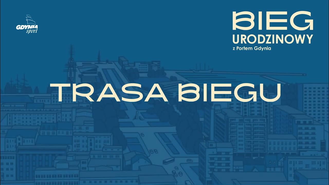 Trasa Biegu Urodzinowego z Portem Gdynia 2026 - animacja