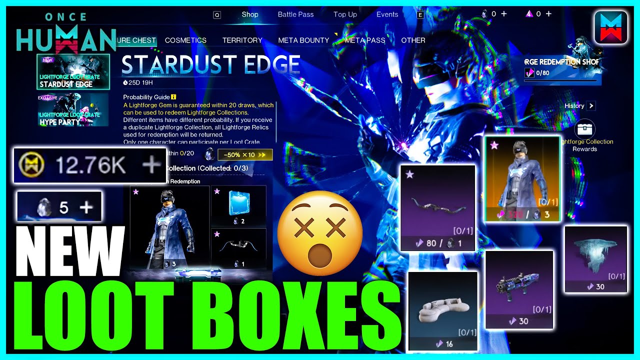 ONCE HUMAN is $100 ENOUGH for this NEW loot crate? STARDUST EDGE & Showcase😱💖