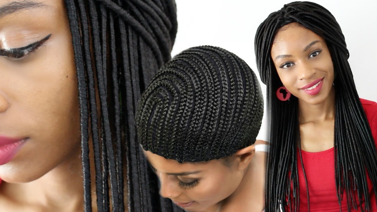 Faux Locs Crochet Braids Wig using a Cornrow Cap