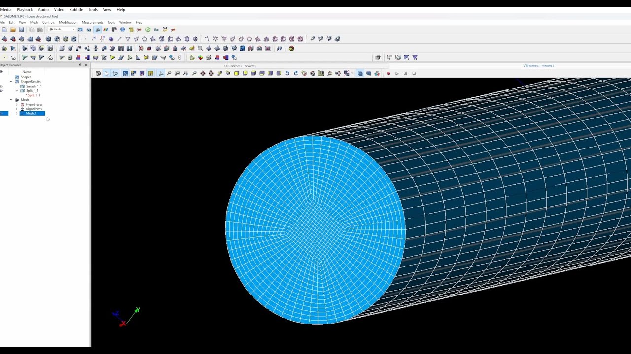 How to create structured mesh in Salome