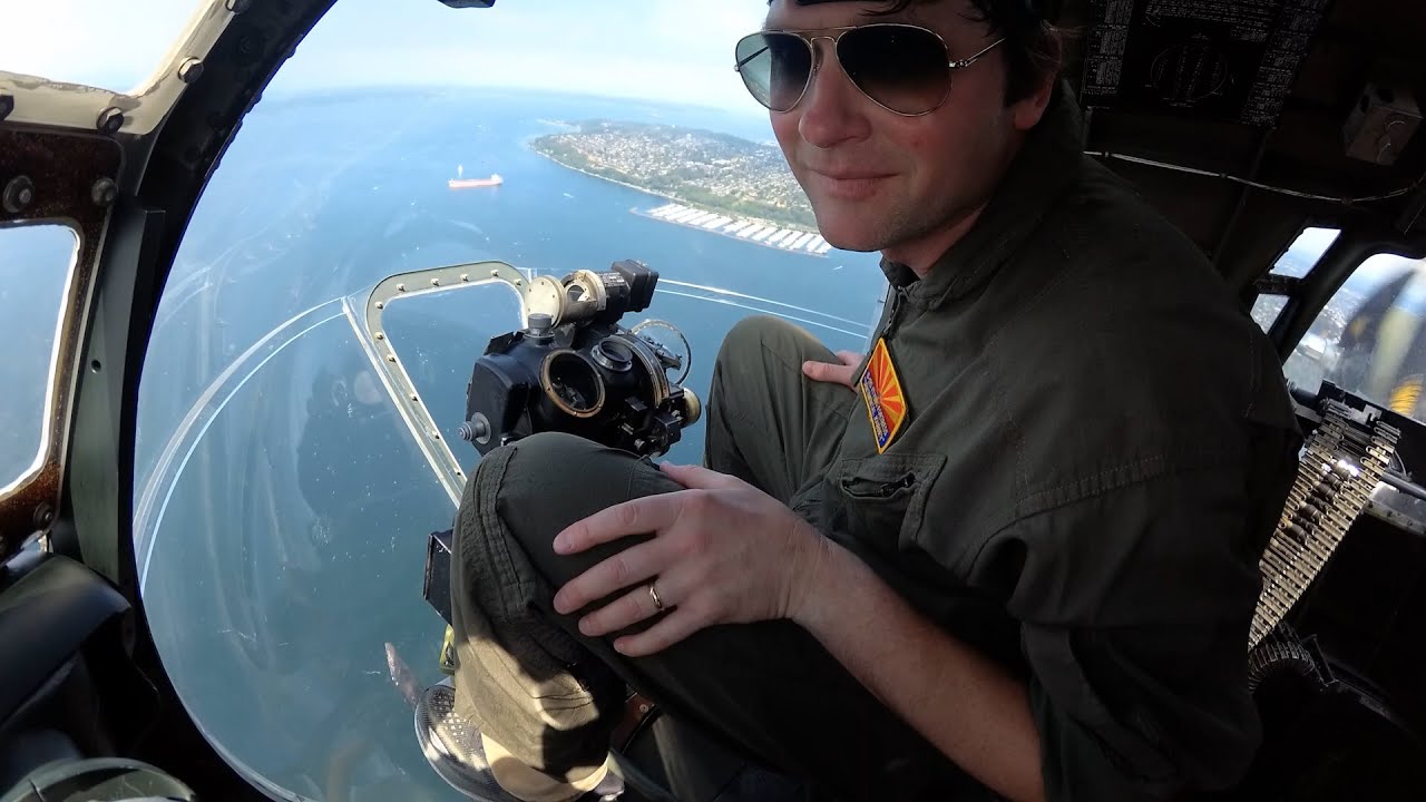 B-17 Flying Fortress - Sentimental Journey - EPIC TAKEOFF & FLIGHT - BOMBARDIER SEAT - Boeing Field