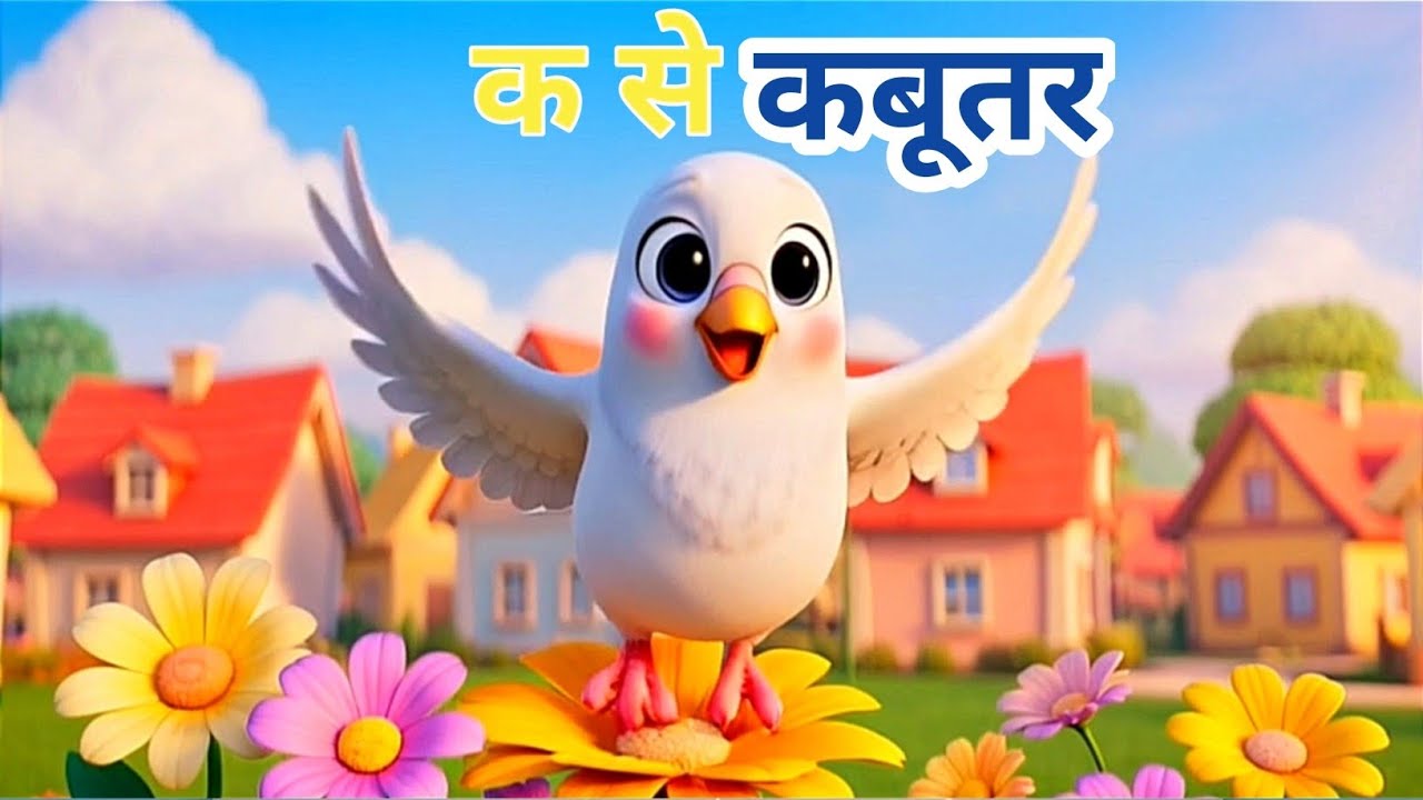 क से कबूतर, अ से अनार a se anaar k se kabutar I Hindi varnmala I ABCD क से कबूतर अ से अनार, for kids