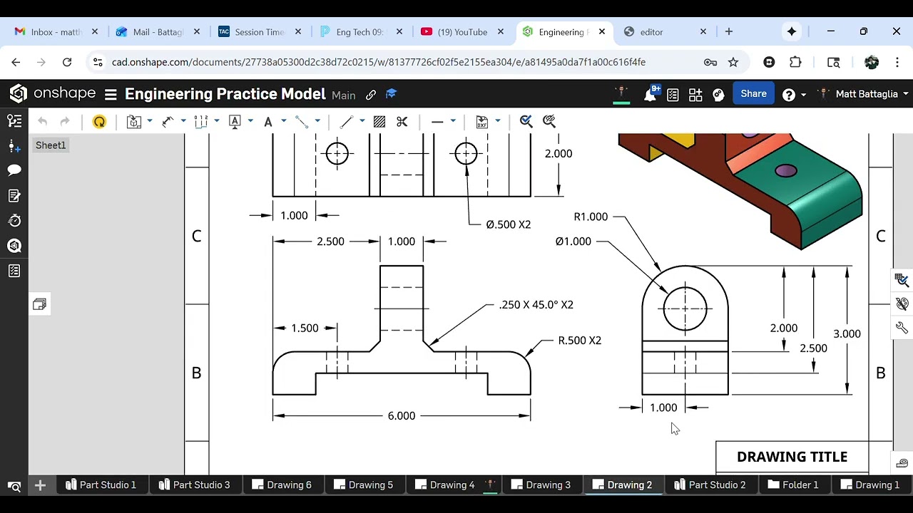 Engineering Practice Drawing Screen Recording