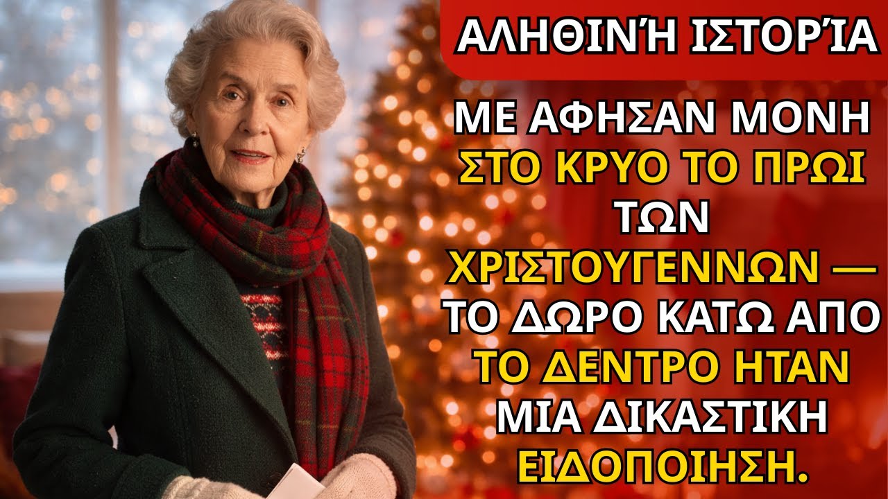 Με άφησαν μόνη στο κρύο Χριστούγεννα πρωί — το δώρο κάτω απ' το δέντρο: κλήτευση!