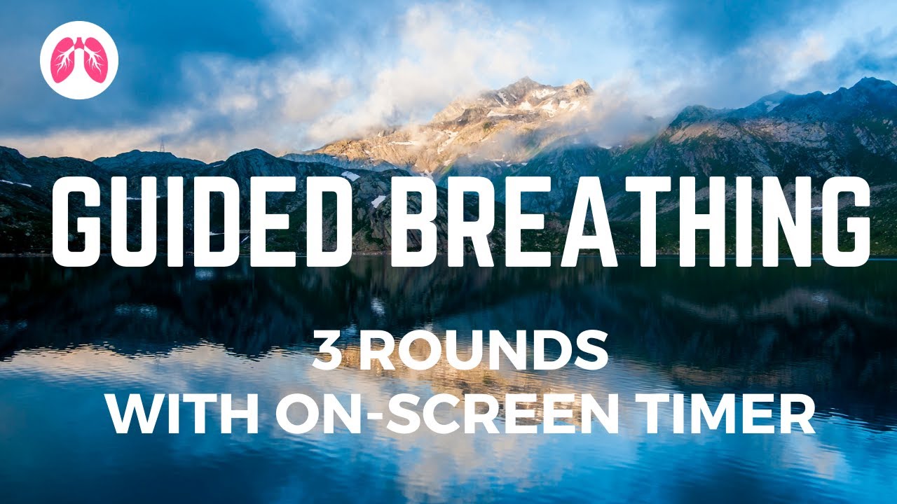 Wim Hof Guided Breathing (3 rounds with onscreen timer)