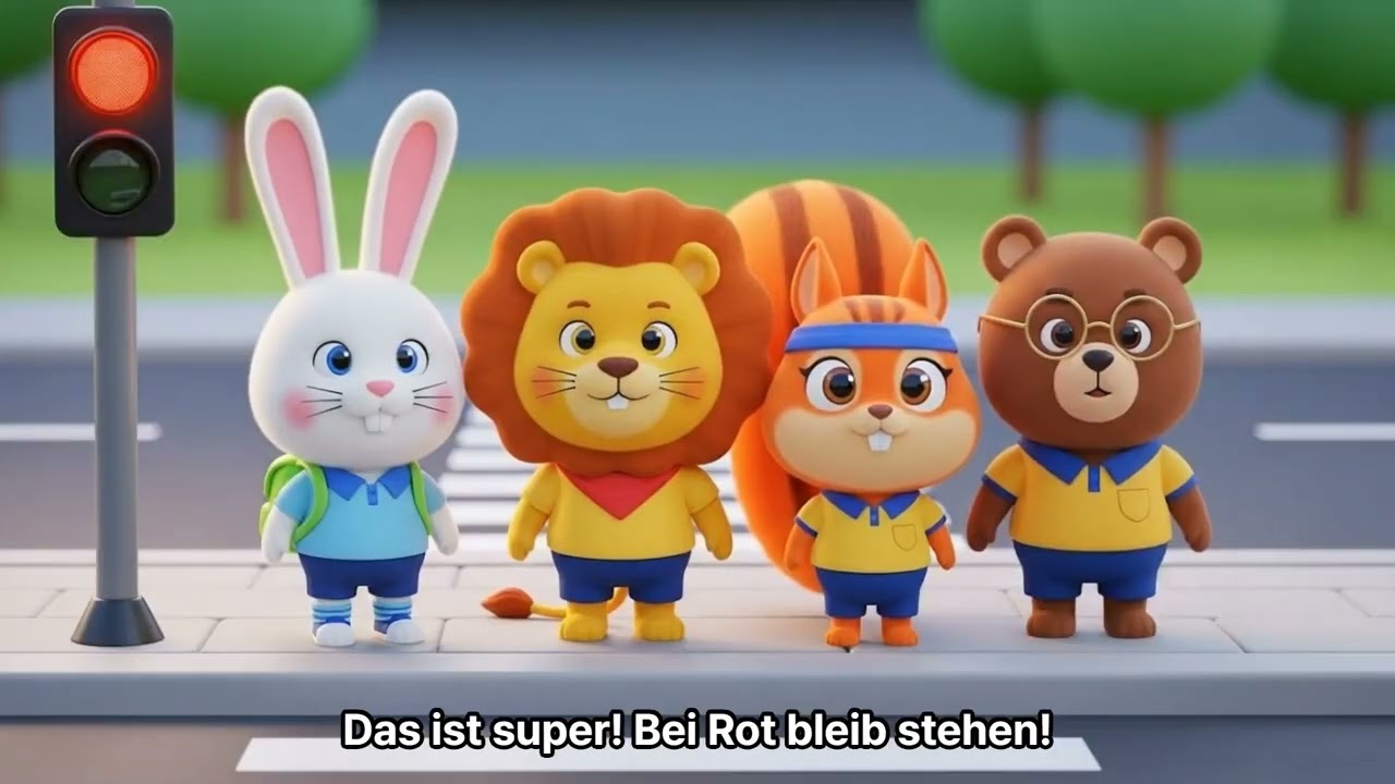 🚥 Bei Rot anhalten! Bei Grün gehen! 🚦 Das Sicherheitsversprechen halten 독일어