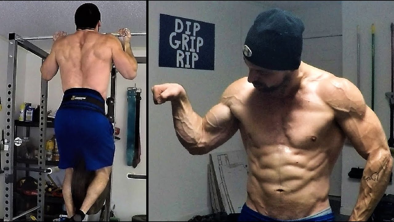 Chin-up PR! 135lbs x 2 (3 plates for reps!)