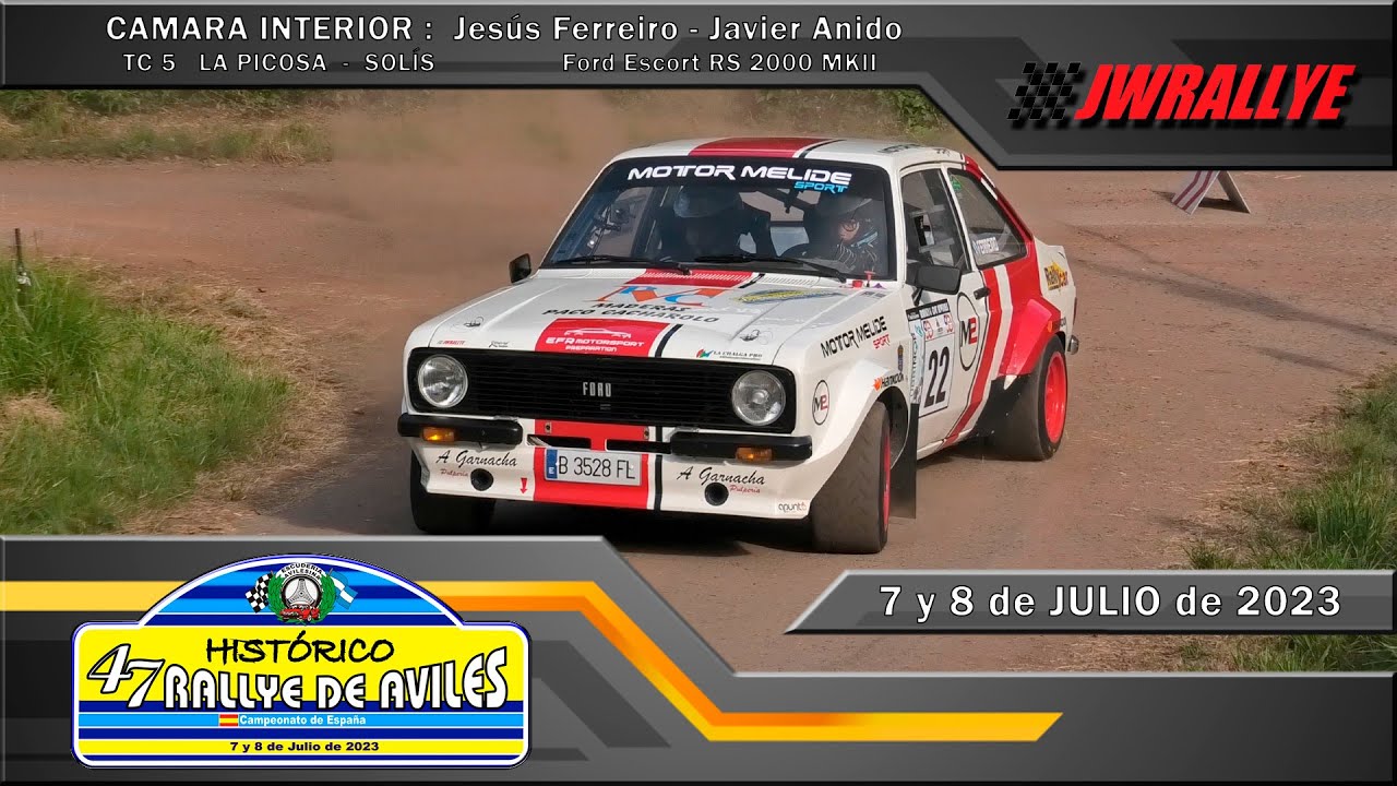 CAMARA INTERIOR JESUS FERREIRO   JAVIER ANIDO 47º RALLYE DE AVILES 2023 TC5   LA PICOSA   SOLÍS