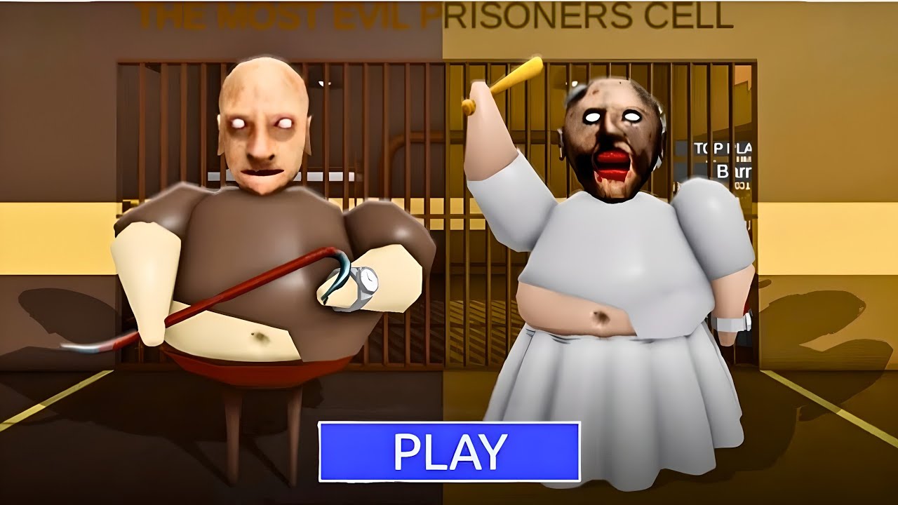 GRANNY VS GRANDPA BARRY'S PRISON RUN! OBBY ROBLOX 
