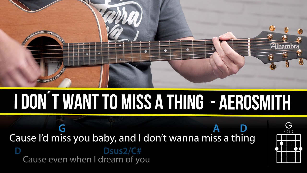 I Don´t Want To Miss A Thing - AEROSMITH Guitar cover Acordes Guitarra