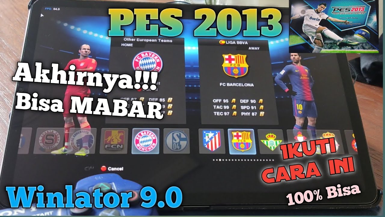 Tutorial cara Mabar PES 2013 di winlator 9.0 Android Terbaru Snapdragon 860