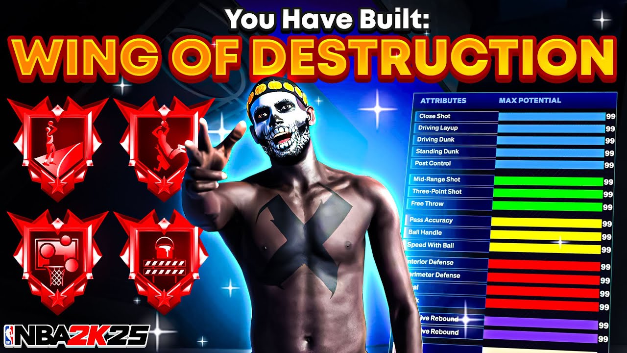 NEW 6'10 GAMEBREAKING BEST BUILD IS UNGUARDABLE🔥🔥🔥 NBA 2K25 BEST SMALL FORWARD BUILD!