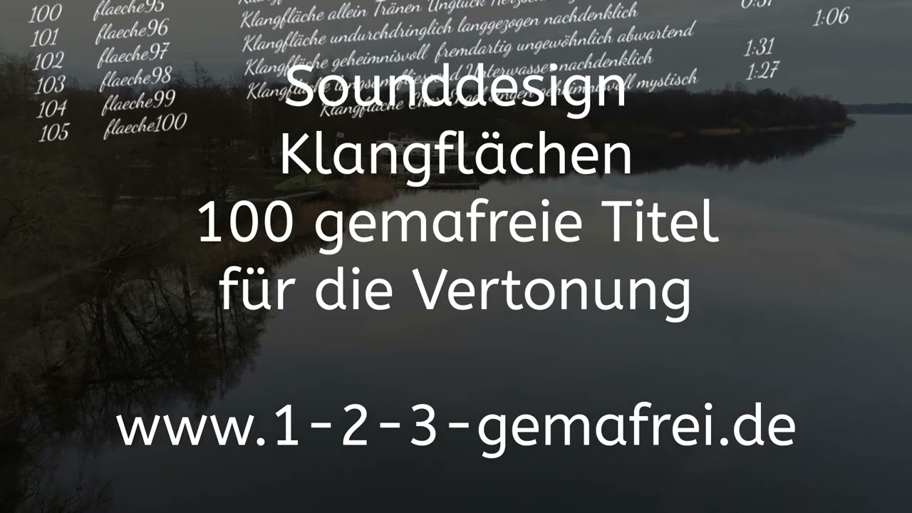 Klangfl&auml;chen Sounddesign - 100 gema freie Titel f&uuml;r die Vertonung
