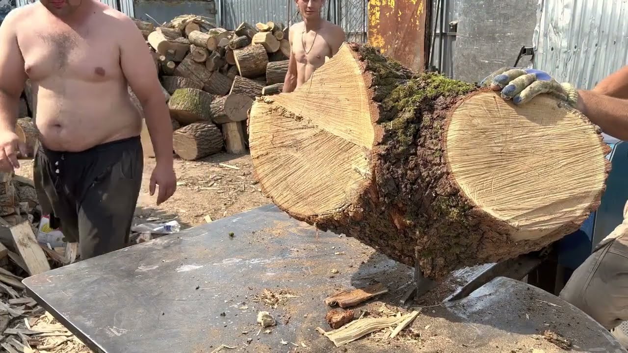 Extreme Firewood Processing Machine – Relaxing to Watch