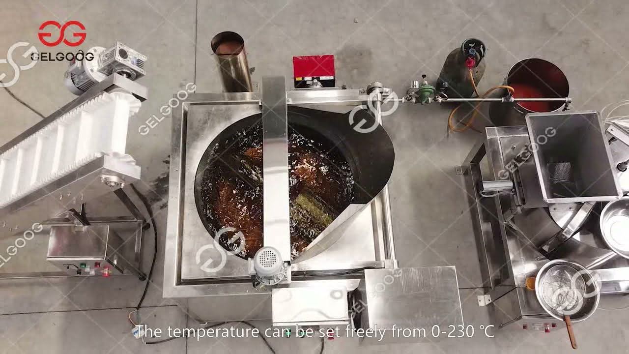 Fried Peanut Production Line/ Green Peas Frying Machine