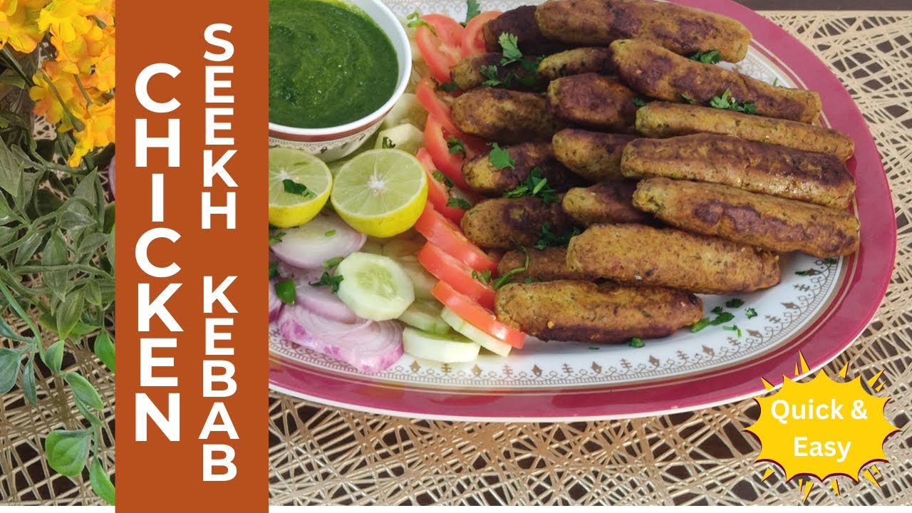 Chicken Seekh Kebab | Seekh Kebab | Sheekh Kebab Recipe | Quick and Easy home Made Seekh Kabab
