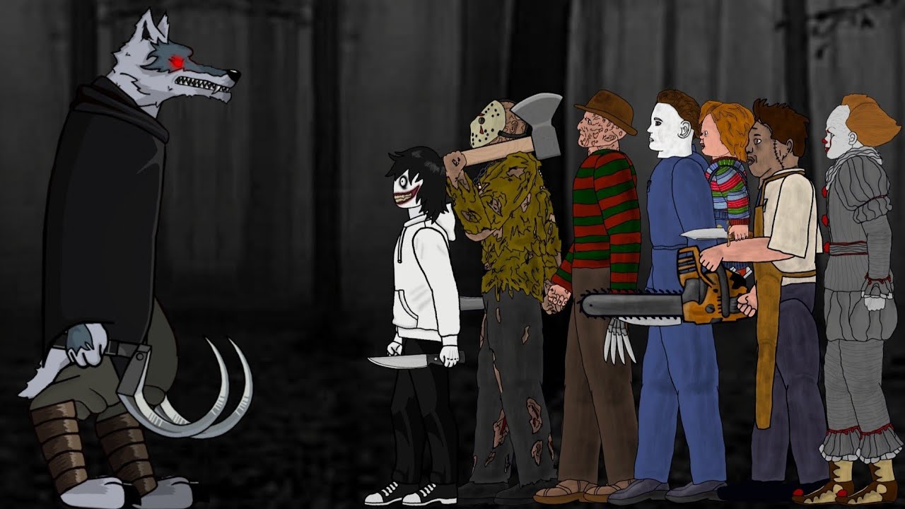 PIB Death vs. Jason Voorhees, Freddy Krueger, Leatherface, IT Pennywise, Jeff The Killer, Chucky