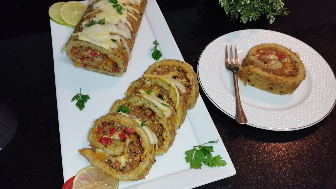 ألذ وأجمل مايمكن تمتعي بيه وليداتك رولي البطاطس بالكفتة ساهل وبنين بززاف 👍😋