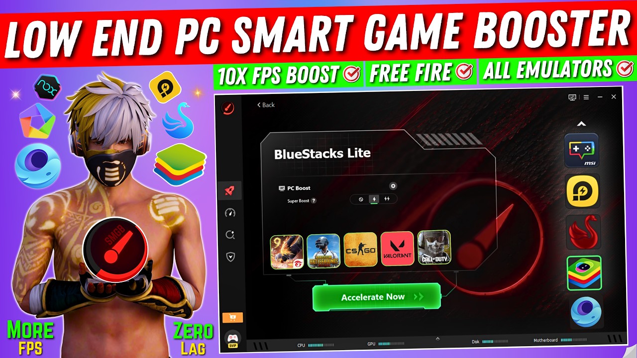 Free Fire Low End PC Smart Game Booster 2026 | Boost FPS in FreeFire & All Emulators (No Lag) | TMTT