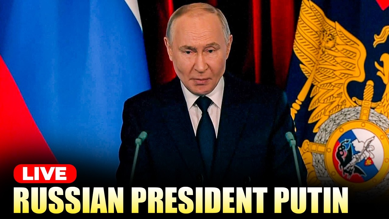 Russian President Putin speaks at annual heads of Russian Police assembly|Middle east conflict