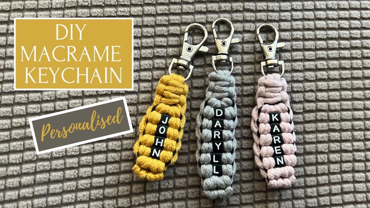 DIY Personalised Macrame Keychain | Fun and Easy Macrame Tutorial