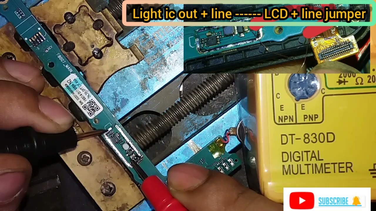 itel a32f LCD লাইট আইসি লাইন মিসিং জাম্পার ic to lcd