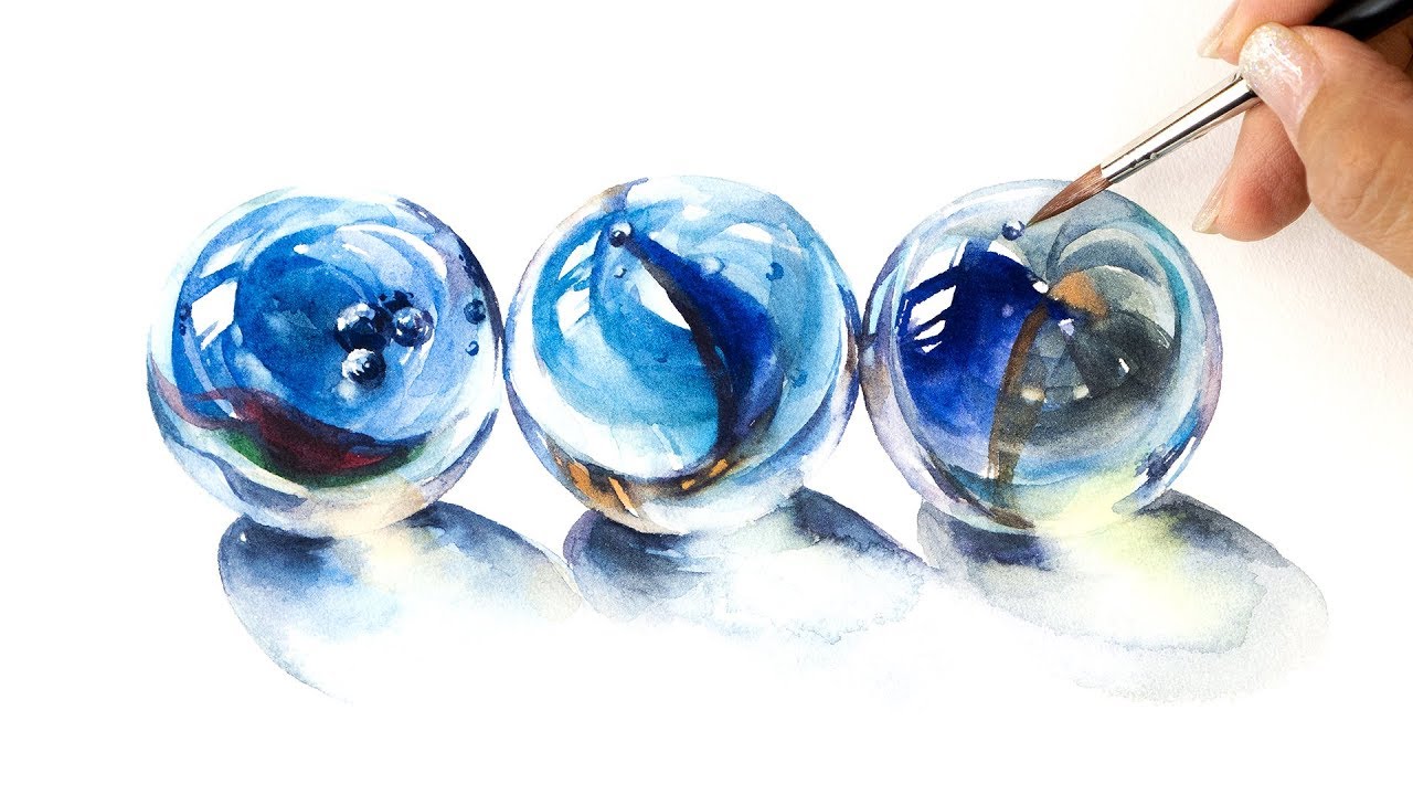Watercolor Transparent Glass | Marbles