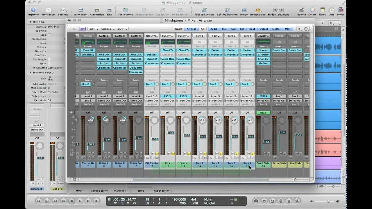 Logic Pro 9 Quick Tip - Using Sub Mixes and Buses