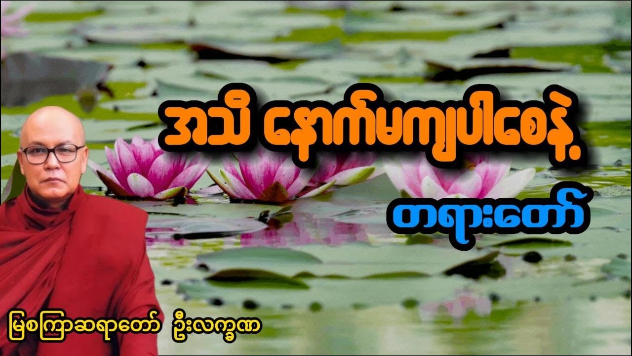 အသိနောက်မကျပါစေနဲ့ - တရားတော် - မြစကြာဆရာတော် ဦးလက္ခဏ